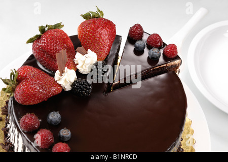 Torta al cioccolato Foto Stock