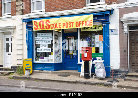 Scole post office si chiude dopo la Campagna SOS Scole vicino a Diss, Norfolk REGNO UNITO Foto Stock