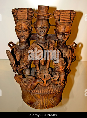 Corpo pots scarificazione antica arte Africa motivo di decorazione Foto Stock