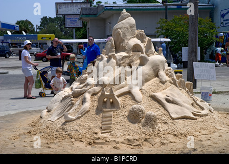 Carrabelle annuale Riverfront Festival Carrabelle Florida la scultura di sabbia Foto Stock