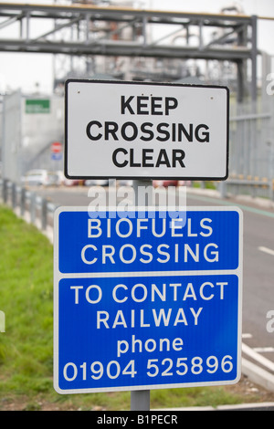 Un Bio carburante sulla raffineria di Teeside Foto Stock