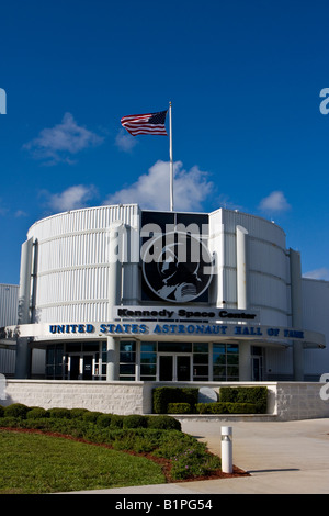 Il Centro Spaziale Kennedy Astronaut Hall of Fame edificio presso la John F Kennedy Space Center di Cape Canaveral Florida USA Foto Stock