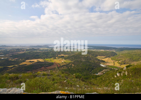 Vista dal Monte Toro Menorca Minorca Foto Stock