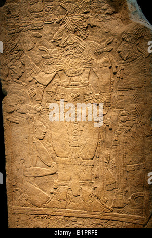 Stele maya di sfiato nel Museo Nazionale di Antropologia di Chapultepec Park Città del Messico MESSICO Foto Stock