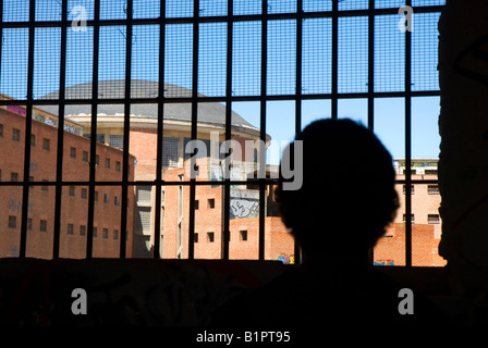 Abbandonato il carcere di Carabanchel Madrid Spagna Foto Stock