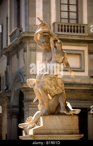 Il sacrificio di Polissena statua nella Loggia dei Lanzi a Firenze Foto Stock