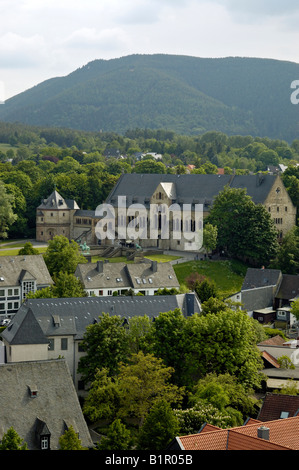 Vista della Kaiserpfalz, Goslar, Bassa Sassonia, Germania. Foto Stock