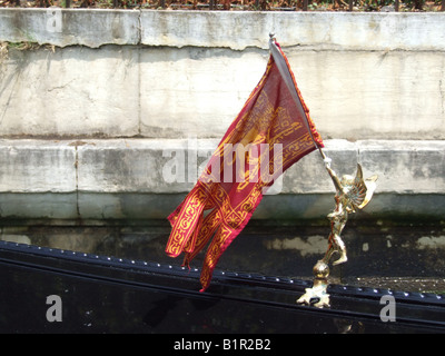 Dettaglio della gondola a Venezia, Italia Foto Stock