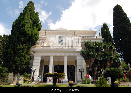 Imperatrice Elisabeth Amalie Eugenie (noto anche come Sissi oppure Sisi) Palazzo chiamato Achilleon a Gastouri sull'isola greca di Corfù Foto Stock