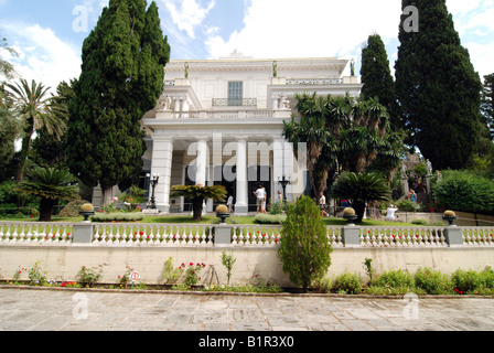 Imperatrice Elisabeth Amalie Eugenie (noto anche come Sissi oppure Sisi) Palazzo chiamato Achilleon a Gastouri sull'isola greca di Corfù Foto Stock