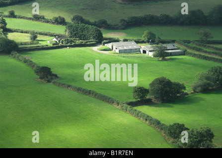 Lussureggianti terreni agricoli campi, grande Torrington, Devon, Regno Unito Foto Stock