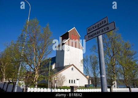 Chiesa a Kirkenes (Norvegia) Foto Stock