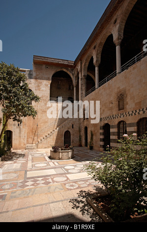 Hama Siria Azem palazzo cortile Foto Stock