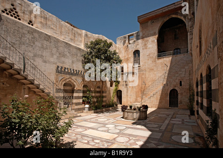 Hama Siria Azem palazzo cortile Foto Stock