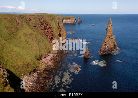 Pile di Duncansby vicino a John O Groats Caithness in Scozia Foto Stock