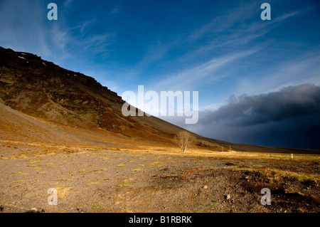 A Sandfell Sandfellsheidi Montagna. Skaftafell National Park. L'Islanda Foto Stock