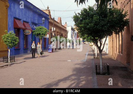 La strada principale dello shopping di Tlaquepaque, Guadalajara, Jalisco, Messico Foto Stock