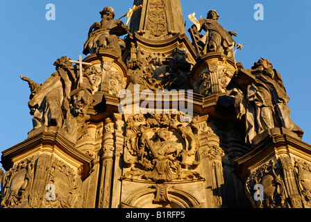 La colonna della Santa Trinità di Olomouc, Sito Patrimonio Mondiale dell'UNESCO e capolavoro barocco, northern Moravia Repubblica Ceca, Repubblica Ceca Foto Stock