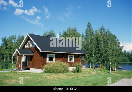 Casa per le vacanze nel lago finlandese quartiere vicino Kuipio, Finlandia e Scandinavia, Europa Foto Stock