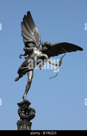 Statua Anteros, Piccadilly Circus a Londra, Inghilterra, Gran Bretagna, Europa Foto Stock