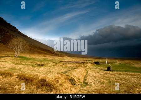 A Sandfell Sandfellsheidi Montagna. Skaftafell National Park. L'Islanda Foto Stock