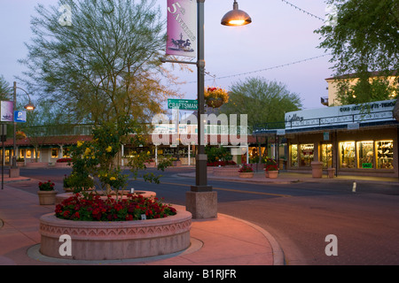 Quinta Avenue negozi del centro Scottsdale Arizona Foto Stock