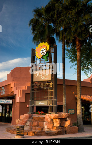 Quinta Avenue negozi del centro Scottsdale Arizona Foto Stock