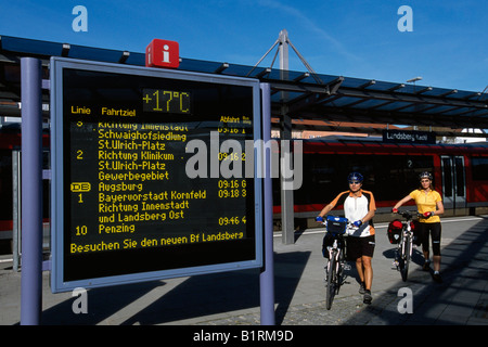 Stazione, Landsberg a Lech, Allgaeu, Baviera, Germania Foto Stock