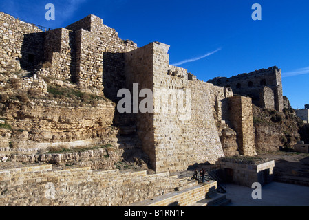 Castello dei Crociati, Shobak, Kings Highway, Giordania, Asia Foto Stock