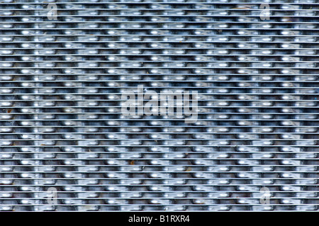 Acciaio inossidabile di alette di raffreddamento, dettaglio Foto Stock