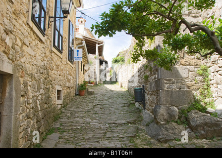 Più piccolo paese nel mondo, 20 abitanti, ronzio, Istria, Croazia, Europa Foto Stock