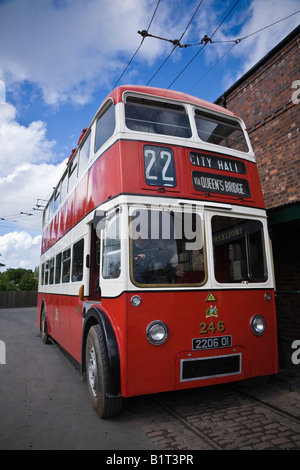 Filobus presso il Black Country Living Museum, Dudley, West Midlands Foto Stock