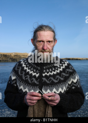 Maglieria uomo, Hofn Islanda Foto Stock