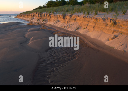 Creek Banca al lago Michigan Foto Stock