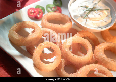 Piccante di anelli di cipolla Foto Stock