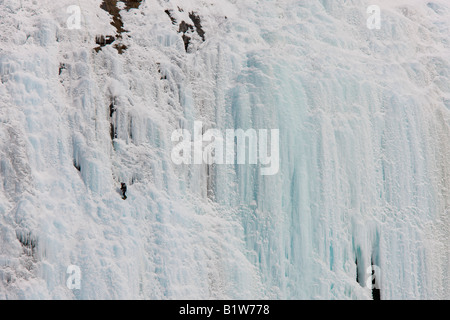 Canada Alberta Banff National Park ice climber su il muro del pianto Foto Stock