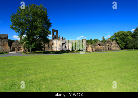 Abbazia di Kirkstall medievale monastero cistercense, Leeds, West Yorkshire, Inghilterra, Regno Unito. Foto Stock