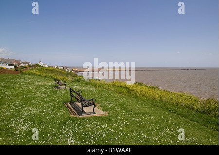 Vista di walton pier da southcliff Walton on Naze Foto Stock