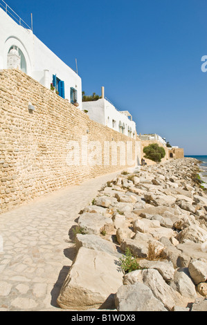 Al di fuori delle mura della medina di Hammamet sulla costa mediterranea. Foto Stock