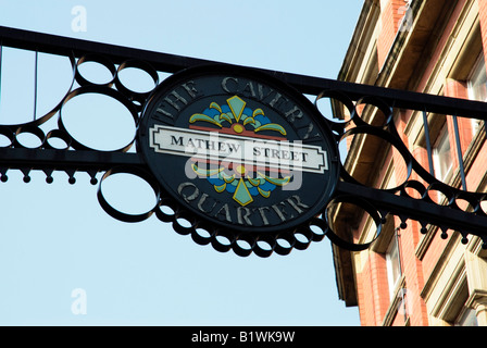 Antistante l'ingresso delle Cavern Quarter Liverpool Foto Stock