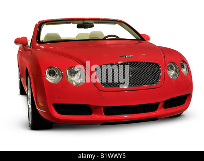 Licenza disponibile all'indirizzo MaximImages.com - 2008 Bentley Continental GTC Red Car Foto Stock