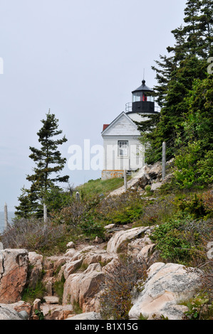 Il porto basso luce testa vicino porto basso, Maine. Foto Stock