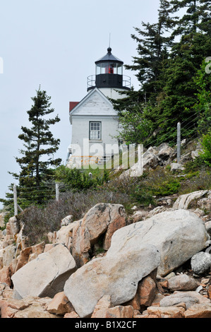 Il porto basso luce testa vicino porto basso, Maine. Foto Stock