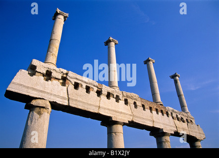 Colonne, Foro romano, Pompei, provincia di Napoli, campania, Italy Foto Stock