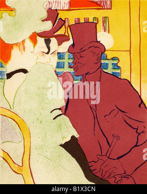 L Anglais Au Moulin Rouge, 1892. Litografia colorata di Henri Marie Raymond de Toulouse Lautrec Monfa, 1864 - 1901. Foto Stock