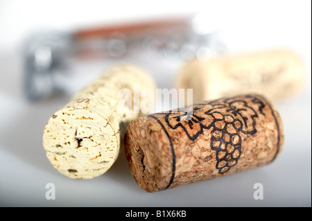 Tappi e cavatappi Foto Stock