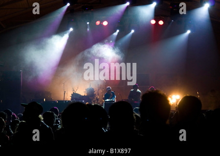 Folla e stadio a creamfields electronic music festival di Buenos Aires Foto Stock