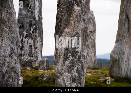 Callanish Standing Stones, isola di Lewis, Ebridi Esterne, Scozia Foto Stock