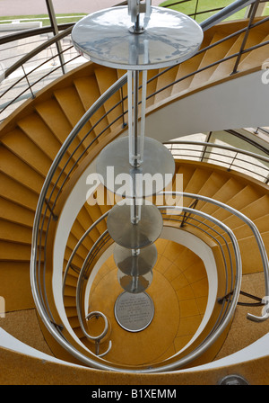 Spirale staicase al De La Warr Pavilion Bexhill Foto Stock