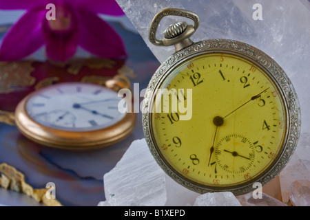 Xix secolo orologi da tasca Foto Stock